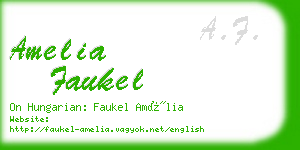amelia faukel business card